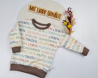 Baby Sweater | Gr. 74 | Pullover | Sweatshirt | Unisex | Jungen | Mädchen | Kinder | lachen-spielen-mutig sein