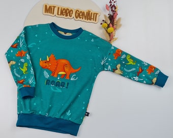 Sweater | Gr. 104 | Pullover | Sweatshirt | Junge | Unisex | Kinder | Dinosaurier | Triceratops