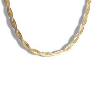 Gold Heringbone Choker