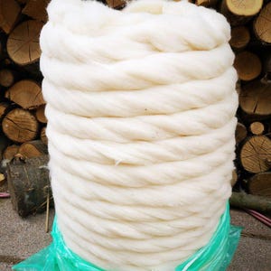 Gekaarde sliver scheerwol (Merino)/ Israëlisch katoen 50/50 100g*