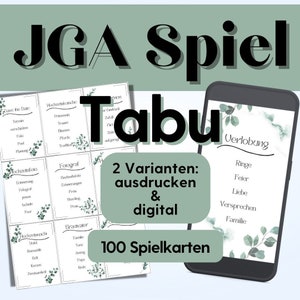 JGA game taboo, JGA games ideas to print out, bachelor party game, bachelorette party game, bridal shower game, JGA games mobile phone