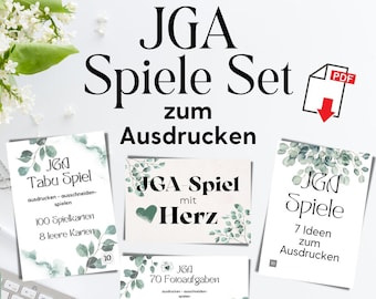 JGA-spellen om uit te printen, JGA-spellencollectie, vrijgezellenfeestspellen, vrijgezellenfeestspellen, bruidsdouchespellen PDF-sjabloon