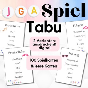 JGA game taboo, JGA games ideas to print out, bachelor party game, bachelorette party game, bridal shower game, JGA games mobile phone