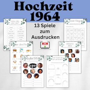 Hochzeitsspiele für die Diamantene Hochzeit zum Ausdrucken, 60. Hochzeitstag Ideen, Spiele Diamanthochzeit, Diamantene Hochzeit Eltern Quiz