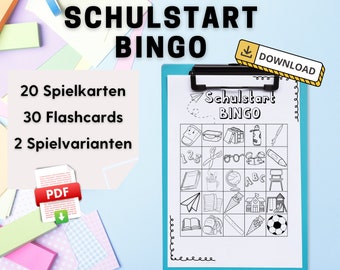 Bingo school enrollment, games for school enrollment, highlight for school enrollment, kindergarten farewell games, great ideas for the start of school, bingo set
