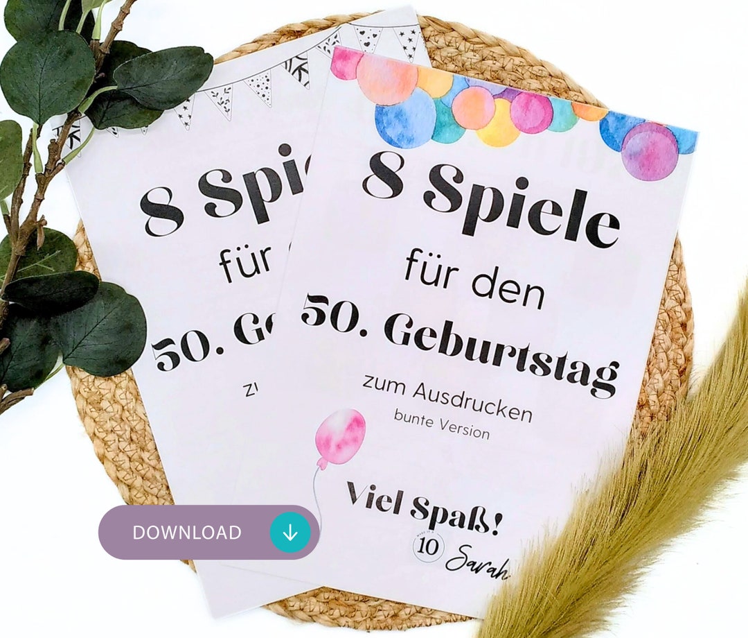 50th Birthday Party Game Ideas to Print Out as a PDF File Etsy