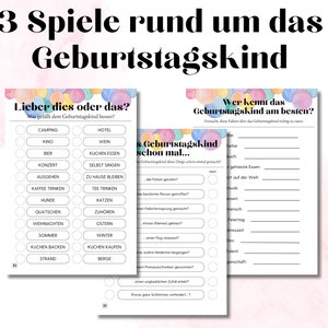 3 Spiele rund um das Geburtstagskind