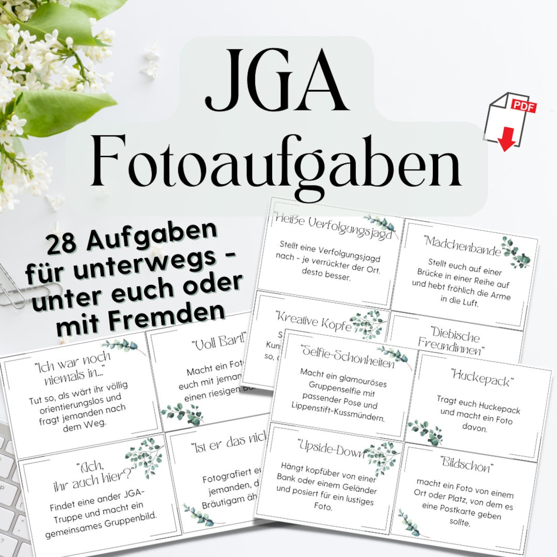 Boho Fotosafari JGA, Lustige Fotoaufgaben JGA, Jungesellenabschied
