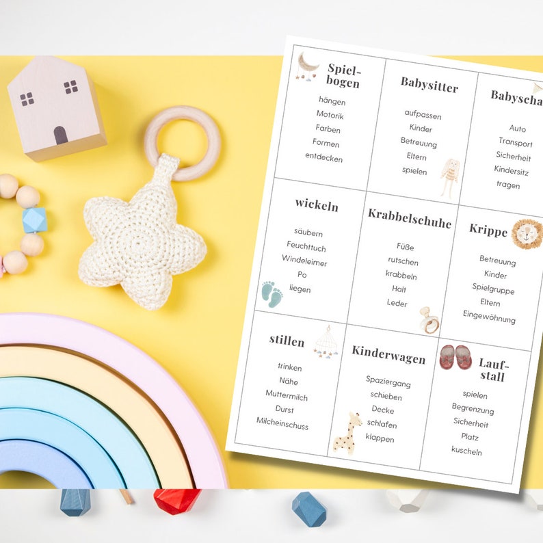 Lustige Begriffe Für Tabu Babyparty Spiel zum Ausdrucken & für Handys, Babyparty Tabu 100