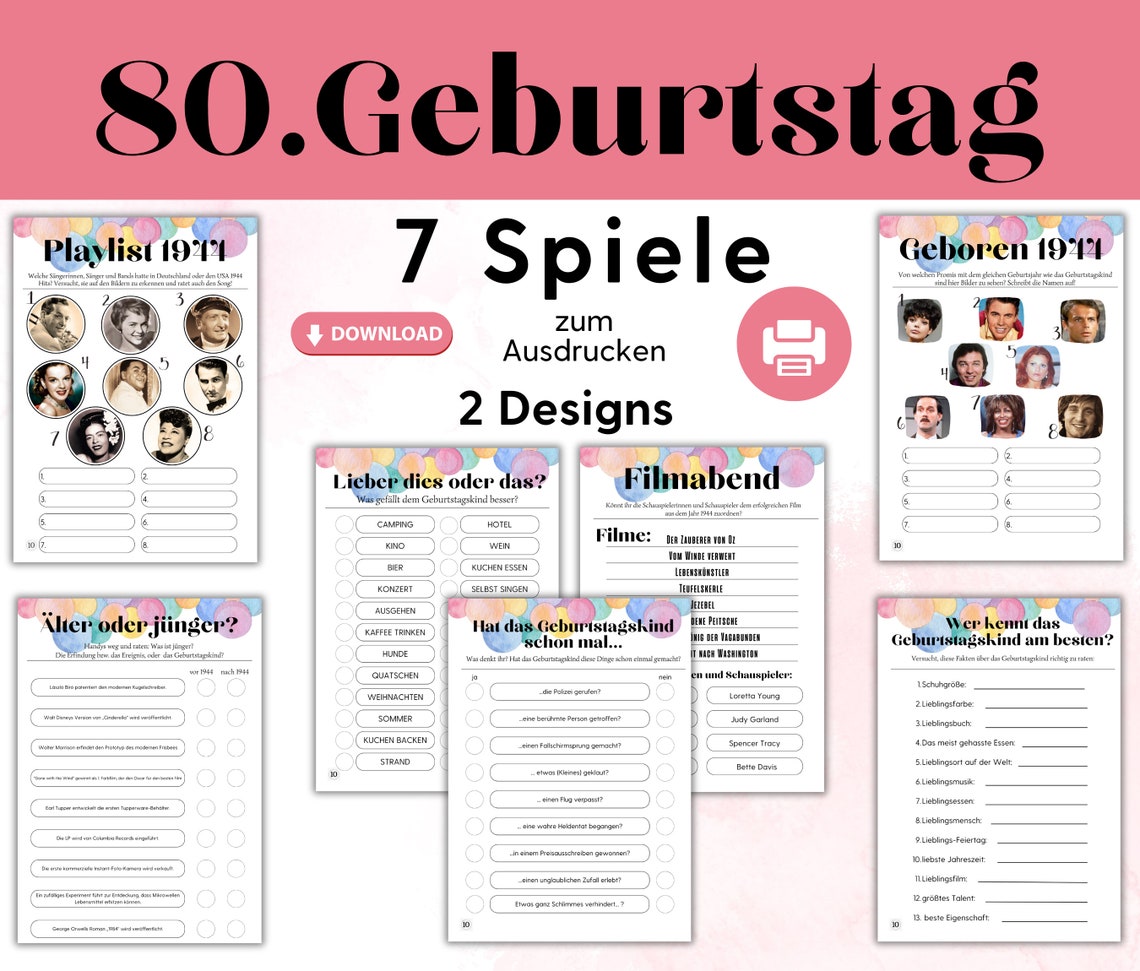 Spiele 80. Geburtstag Mann Frau, 80. Geburtstag Oma Opa Spiel Ideen