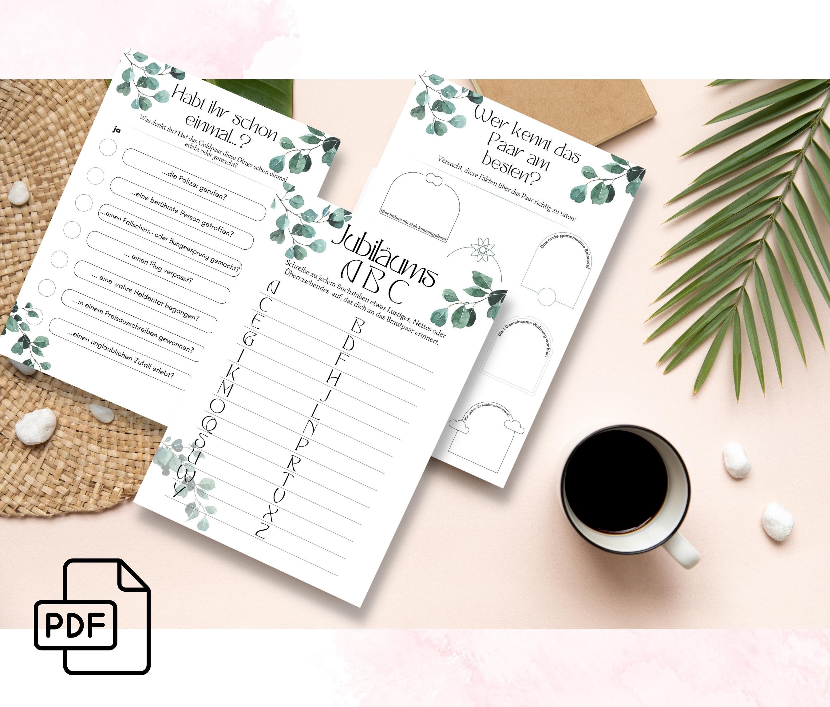 spiel zur goldenen hochzeit 5 Spiele zur goldenen Hochzeit zum Ausdrucken, Spiele Set Ideen goldene