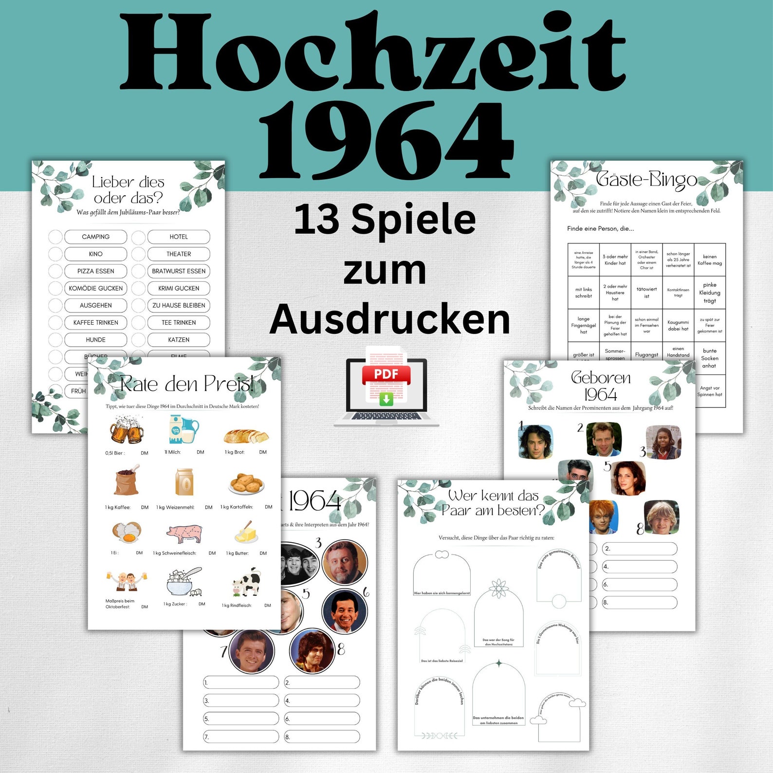 Hochzeitsquiz zur Diamantenen Hochzeit