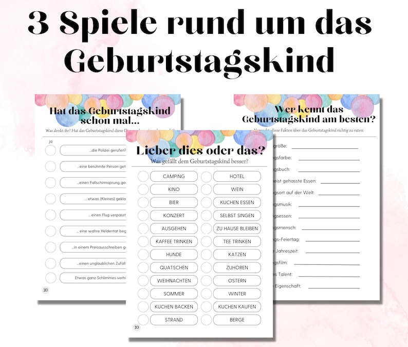 Spiele Zum 40 Geburtstag Frau überlebenspaket 40th Birthday Games Set to Print Out, Birthday Games to Print Out 1984
