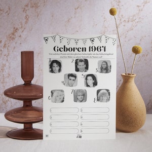 Foto des Geboren 1964 Quiz in schwarz-weiß