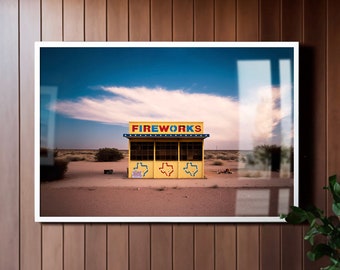Roadside Remains #2 of 7 - The Firework Stand, Desert Landscape Art, Southwestern Decor, Western Wall Art, Photography Print, Boho Eclectic
