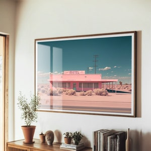 Roadside Remains #3 of 7 - The Motel, Desert Landscape Art, Southwestern Decor, Western Wall Art, Vintage Retro Art Print, Boho Eclectic