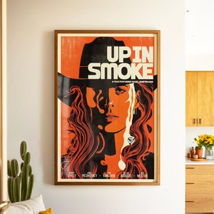 Vintage Western Movie Poster, Badass Woman Cowgirl, Southwestern Decor, Pop Art, Saul Bass Inspired, Bold Typography Poster, Eclectic Art