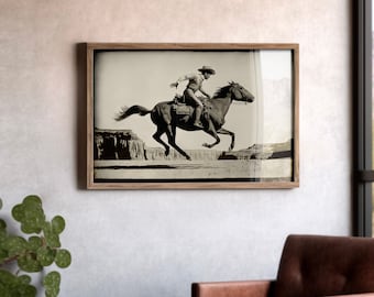 Vintage Film Still Cowboy Print, Modern Western Wall Decor, Southwestern Wall Art, Wild West Art, Desert Poster, Horse Poster, Farmhouse Art