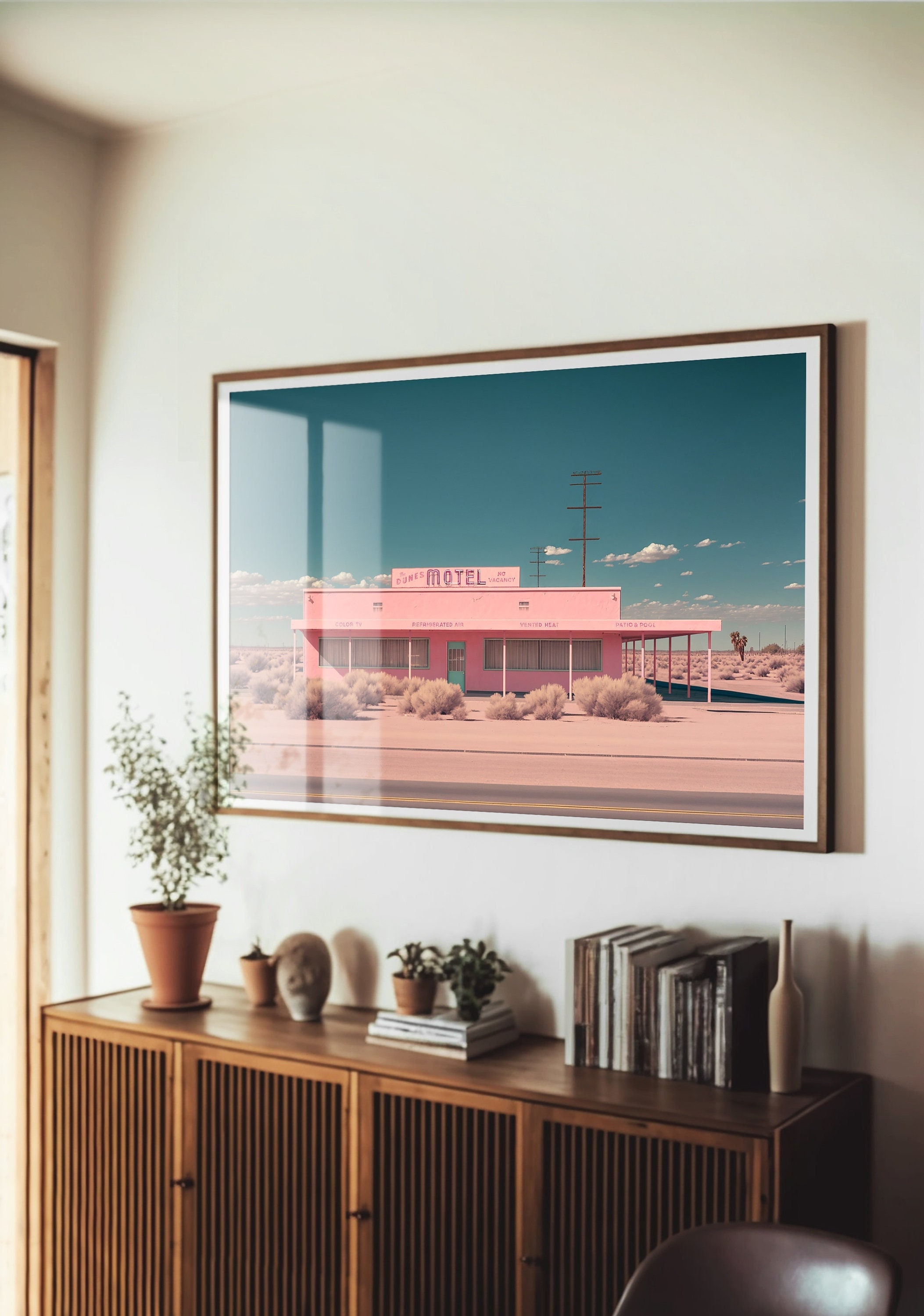 Roadside Remains #3 of 7 - The Motel, Desert Landscape Art, Southwestern Decor, Western Wall Art, Vintage Retro Art Print, Boho Eclectic