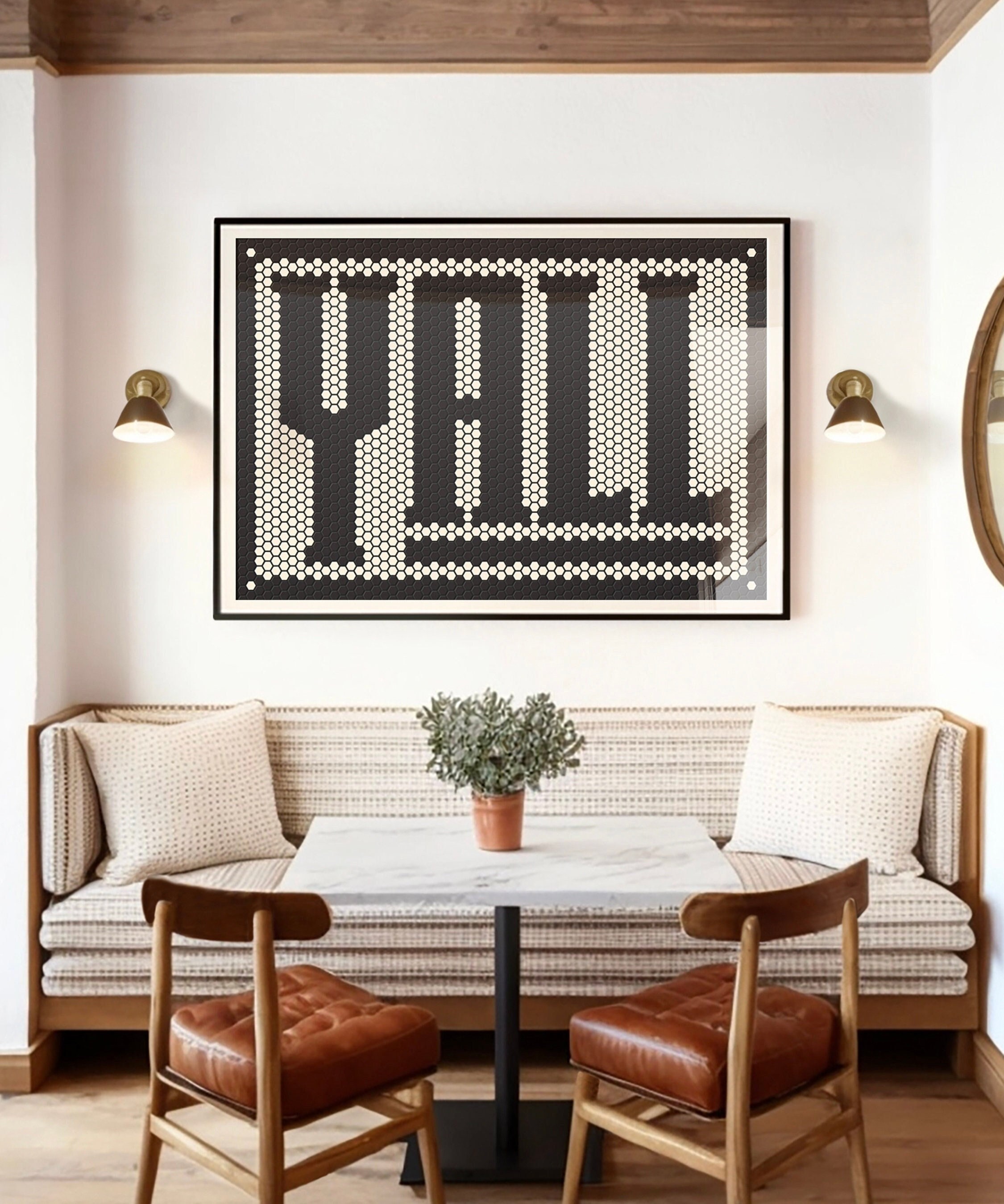Y'all Means All Tiles Typography Poster, Western Decor, Entryway Art, Modern Farmhouse, Eclectic Art Prints, Modern Wall Art, Minimalist Art