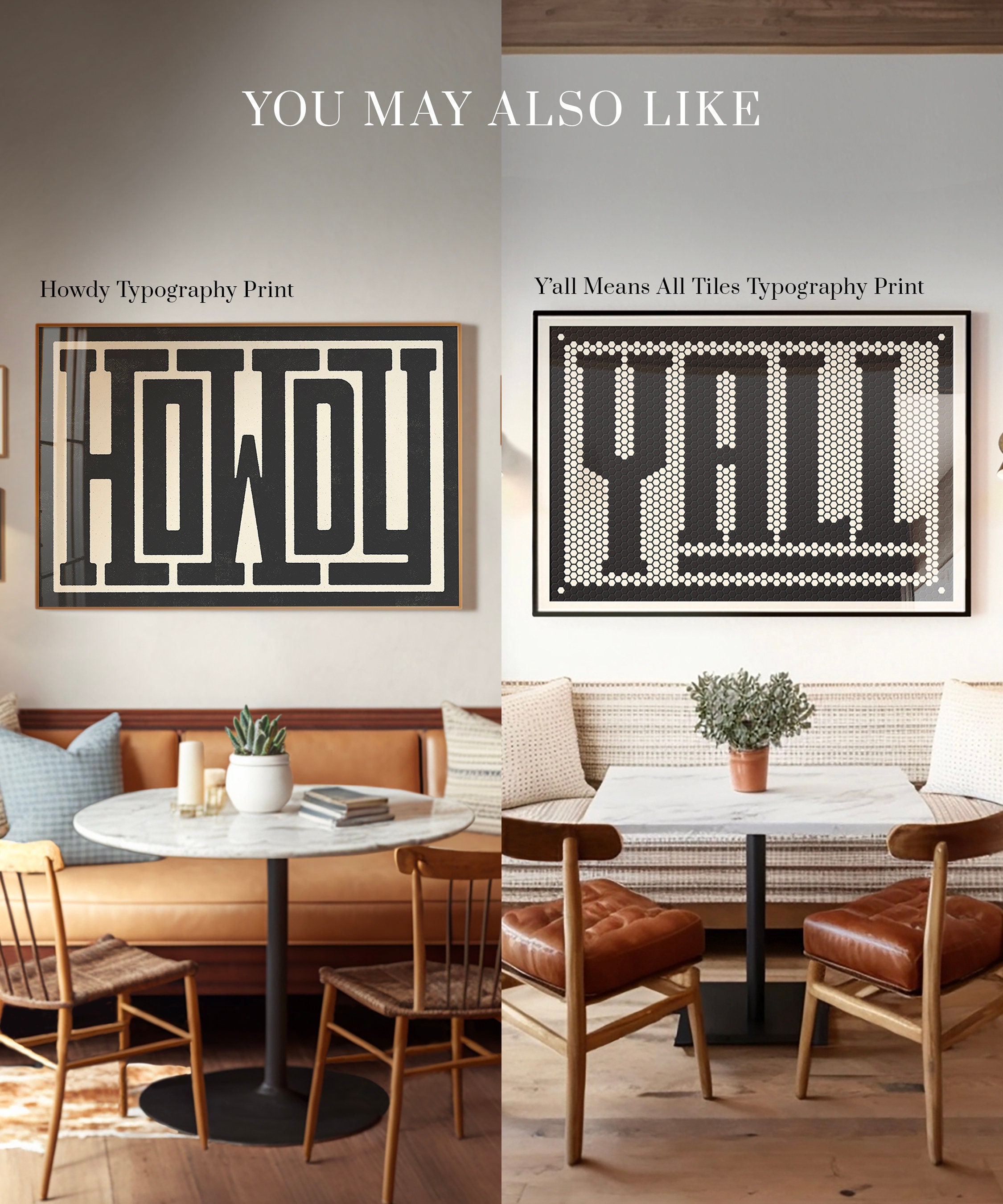 Tile Howdy Typographic Poster, Western Wall Decor, Entryway Art, Farmhouse Wall Art, Southwestern Poster, Cowboy Cowgirl, Boho Eclectic Art