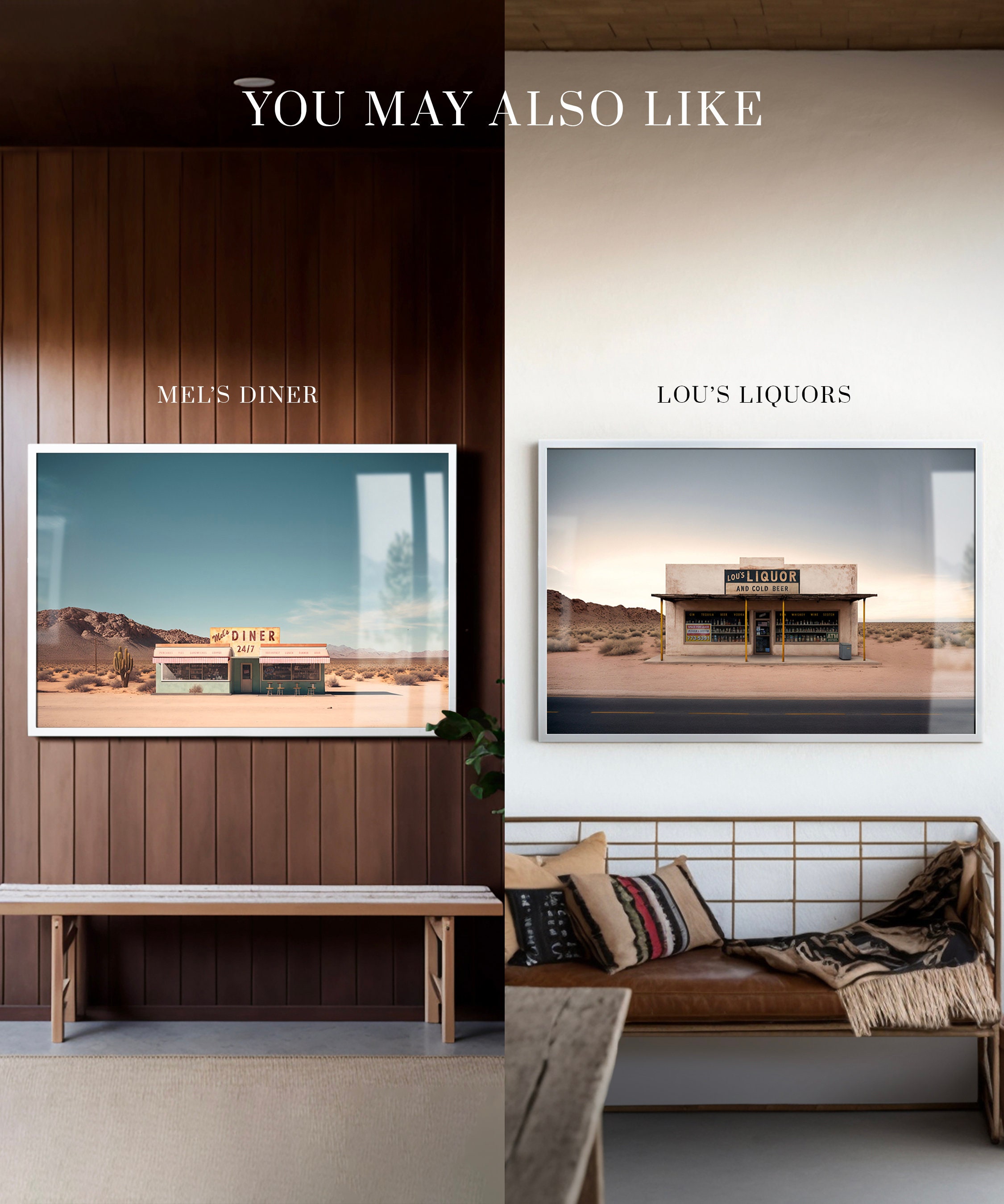Roadside Remains #3 of 7 - The Motel, Desert Landscape Art, Southwestern Decor, Western Wall Art, Vintage Retro Art Print, Boho Eclectic