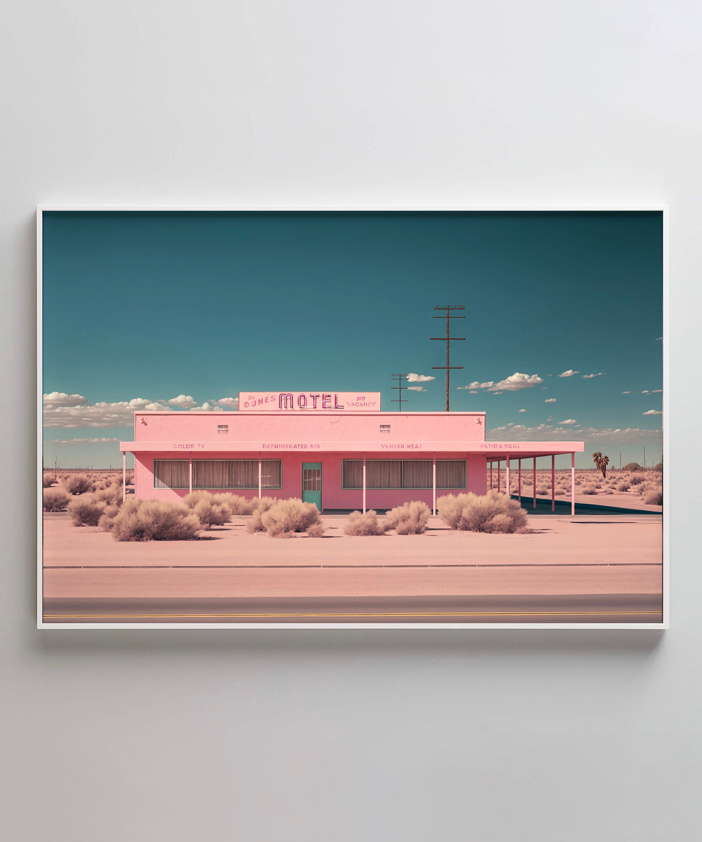 Roadside Remains #3 of 7 - The Motel, Desert Landscape Art, Southwestern Decor, Western Wall Art, Vintage Retro Art Print, Boho Eclectic