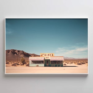 Roadside Remains #1 of 7 - Mel's Diner, Desert Landscape Art ...
