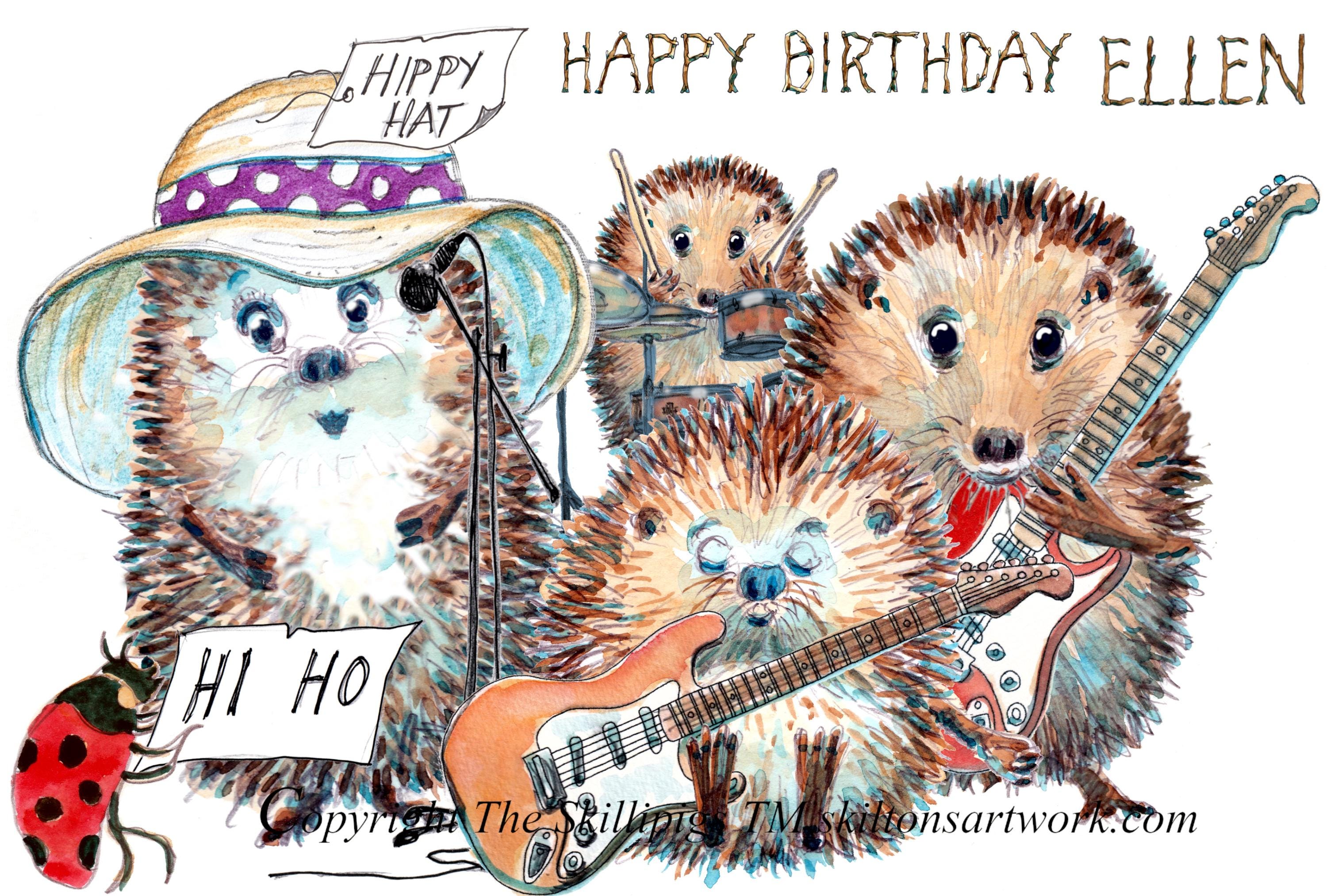 4638 Hi Ho Music Birthday Card Silver Lining Perhaps Band Singing