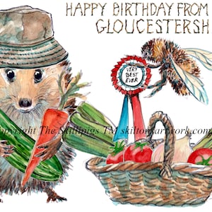 41. Tarjeta de cumpleaños para un jardinero de Gloucestershire