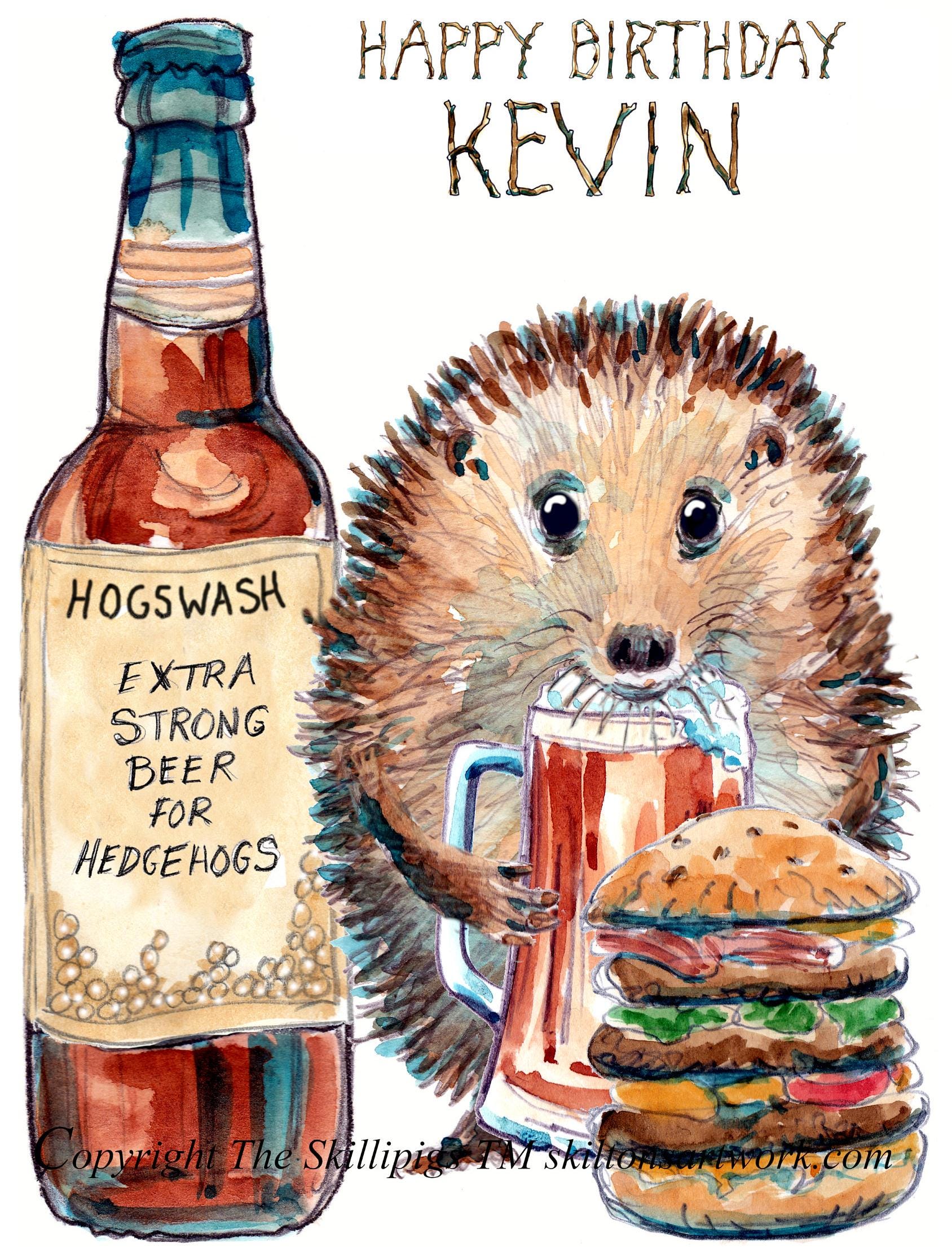 bogeyページ ハンバーガー お誕生日カード 60枚 1008B Burger Beer HAPPY BIRTHDAY Card, Your Man or Boy Who
