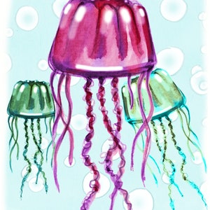 3682 Tarjeta de FELIZ CUMPLEAÑOS con medusas. Una tarjeta de cumpleaños con medusas reales. Puede personalizarse o incluirse un saludo diferente.