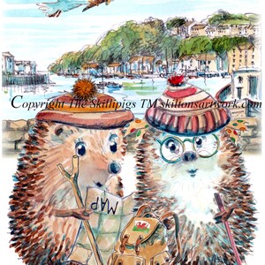 84 PORTHMADOG Carte galloise Harbour Gwynedd Wales ou joyeux anniversaire et autres exemples illustrés, veuillez envoyer un message pour ceux-ci. Peut être personnalisé