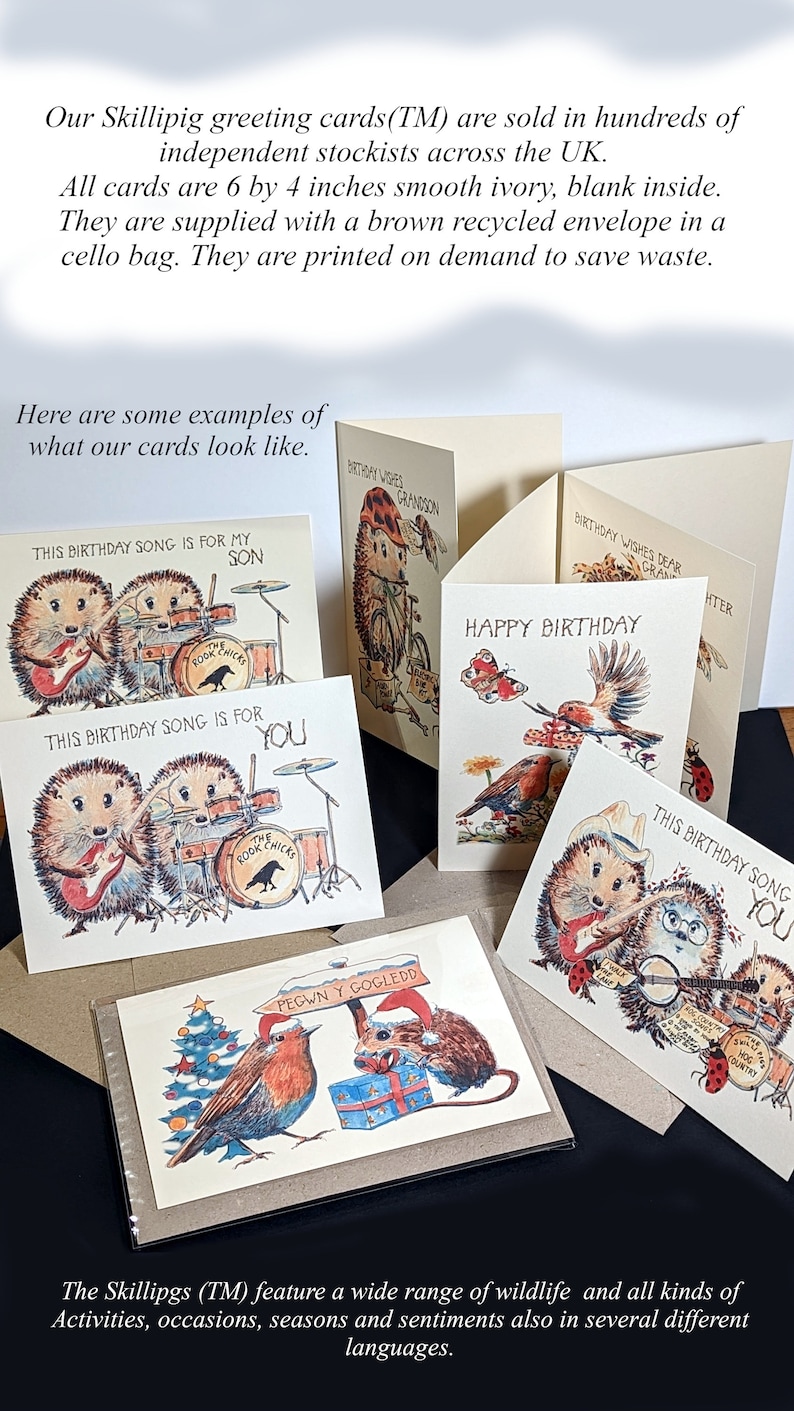 HAPPY BIRTHDAY Card Irish Gaelic Language La Breithe Shona Duit Folk Ceilidh Band Group Fiddle