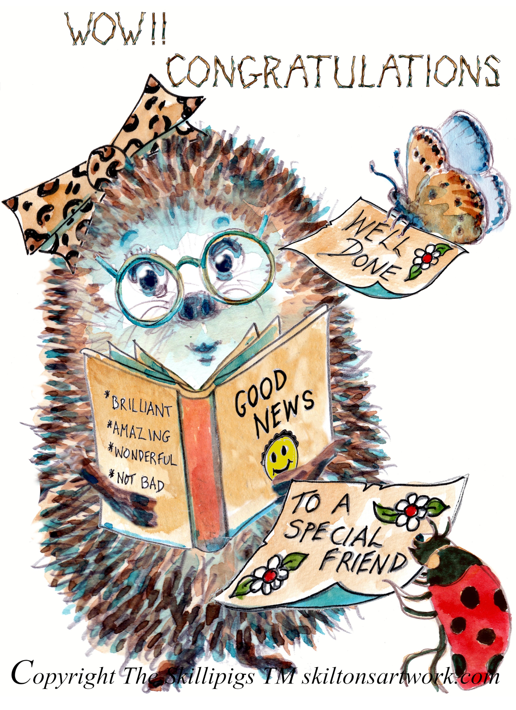 3042 FRIEND CARD Well Done Card Wow! Congratulations, Can Be