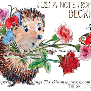 FLOWER NAMES Any name in our stick font in Roman script image has Skillipig and Etsy name but you may remove for personal use.