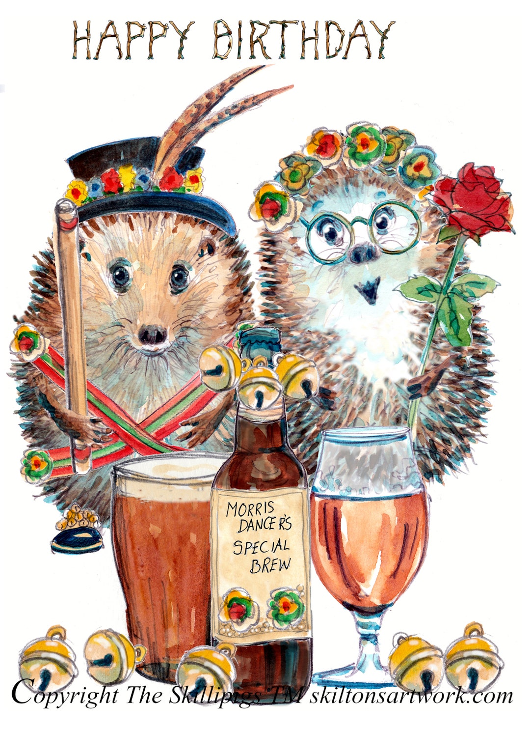 2 Cards HAPPY BIRTHDAY Morris Dancer Card. Also One Choose One Other