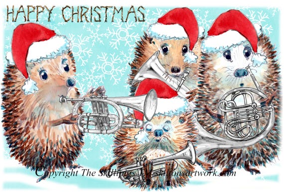 Hoglets' Huddle" Christmas Cards - The British Hedgehog Preservation Society Online - View #3
