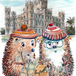 HIGHCLERE CASTLE-kaart voor egellopers, wandelaars of toeristen die een bezoek brengen aan de plek waar Downton Abby is gefilmd.  Kan worden gepersonaliseerd nr. 1 HIGHCLERE