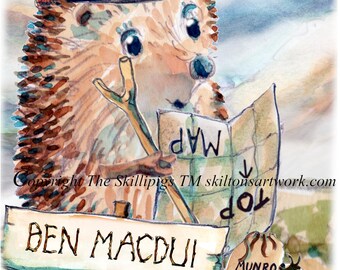 100 MUNRO BAGGING cards Ben Macdui default shown then other options Any Munro name like this. UK postage options at checkout