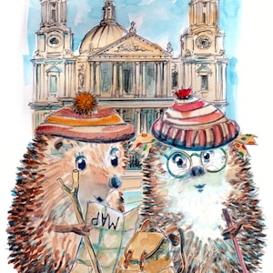 LONDEN, St Paul's Cathedral Londen met wandelaars. sommigen hebben gehad: 'we gaan naar Londen of Happy birthday nr. 100 LONDEN