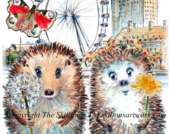 117 LONDON Happy Birthday card with The London Eye by the Thames