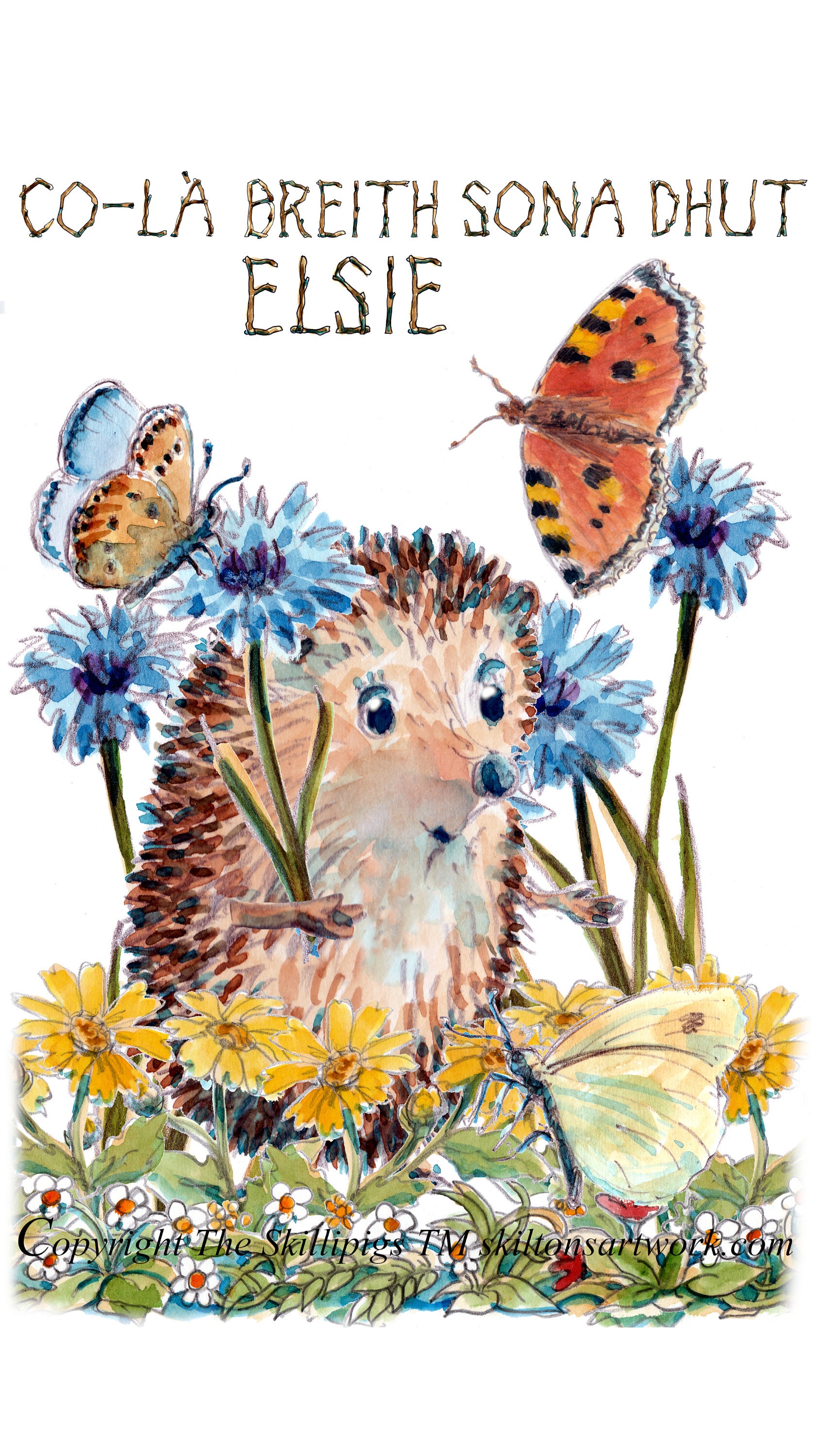 Carina Biglietto Di Compleanno Con Mostri Illustrazione Vettoriale