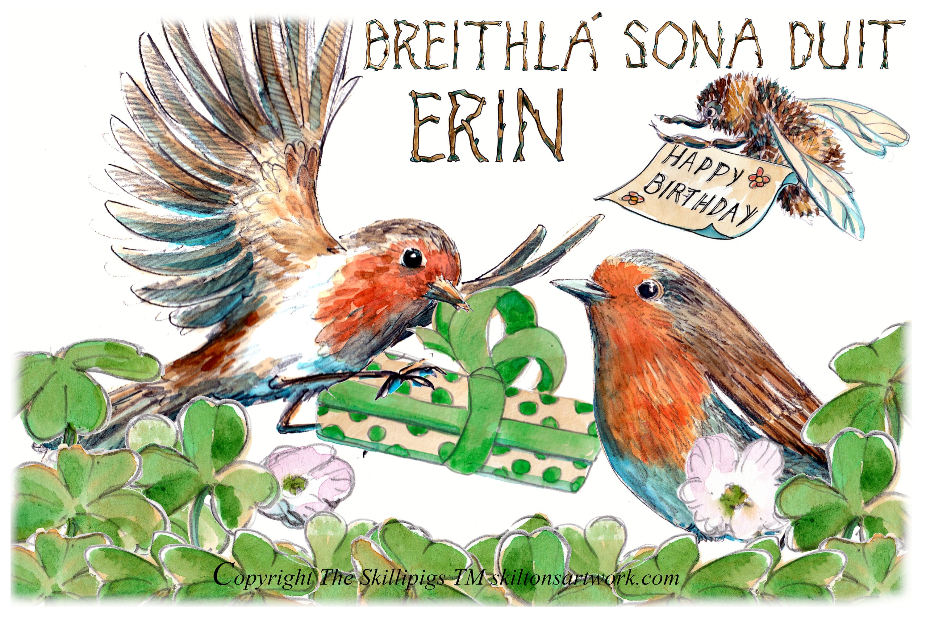 Happy Birthday Card Breithla Sona Duit Irish Gaelic and Etsy
