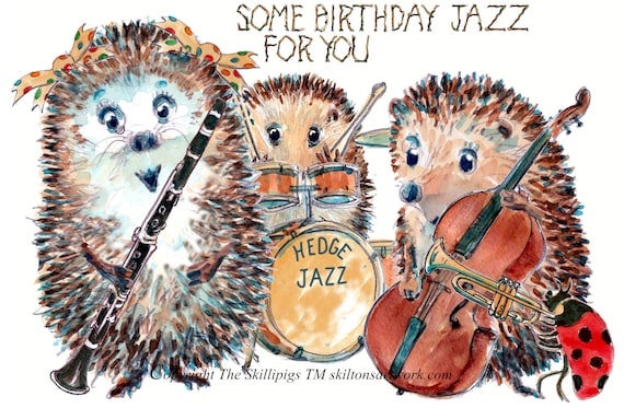 3052 Jazz HAPPY BIRTHDAY Card Some Birthday Jazz for You. Clarinet