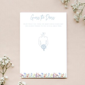 Over/under Bridal Shower Game Template, Canva Template Download, Floral ...