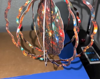 Molinillo de viento para exteriores con luces navideñas y purpurina