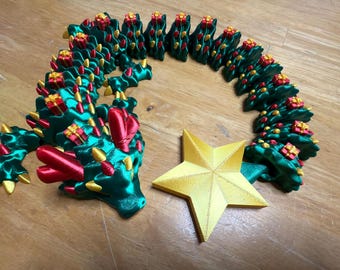 Árbol de Navidad articulado flexible tipo dragón (23" de largo)