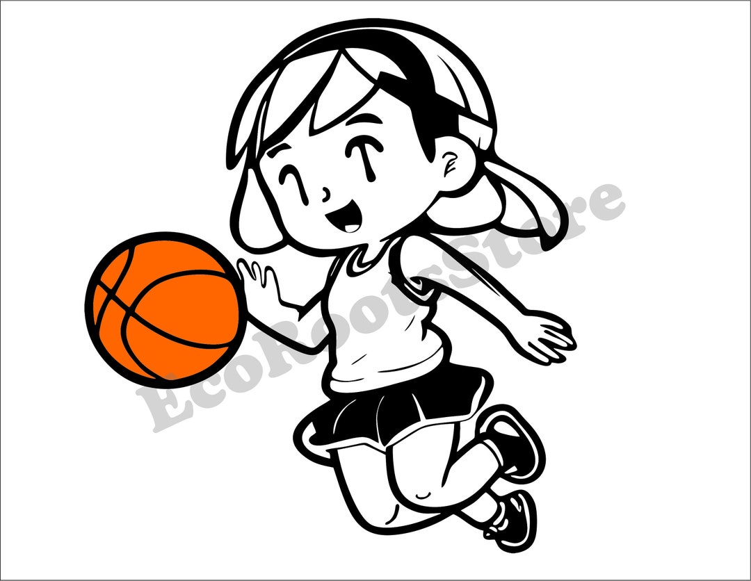 Basketball Girl SVG Digital Download Cut File Cricut Etsy