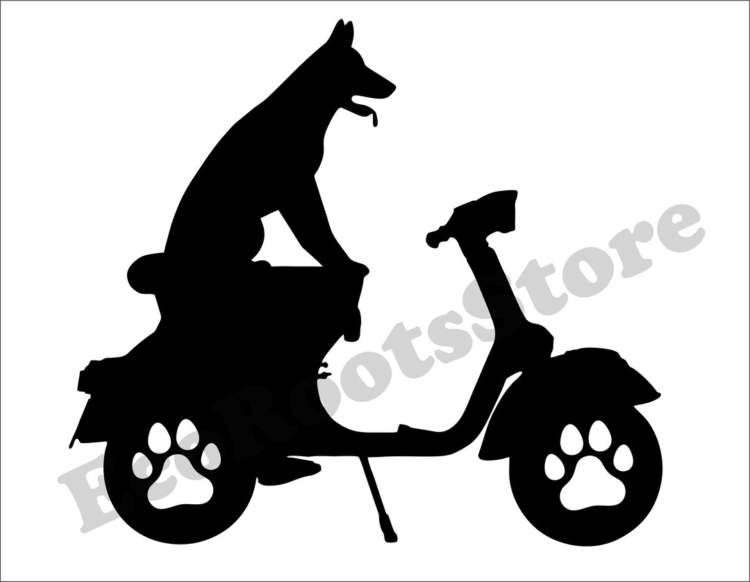 Motorcycle Dog SVG Instant Download Cut File Cricut Silhouette Dogs Svg